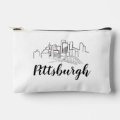 Pittsburgh Skyline Illustration Art Zubehörtasche (Vorderseite)