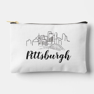 Pittsburgh Skyline Illustration Art Zubehörtasche