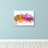Pittsburgh skyline im Watercolor background Leinwanddruck (Insitu (Holzboden))