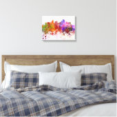 Pittsburgh skyline im Watercolor background Leinwanddruck (Insitu (Schlafzimmer))