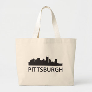 Pittsburgh-Skyline Jumbo Stoffbeutel