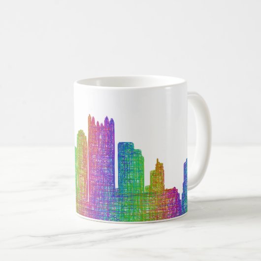 Pittsburgh-Skyline Kaffeetasse (VorderseiteRechts)
