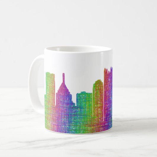 Pittsburgh-Skyline Kaffeetasse (Vorderseite Links)