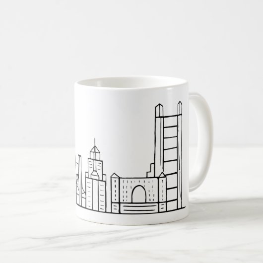 Pittsburgh-Skyline Kaffeetasse (VorderseiteRechts)
