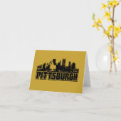 Pittsburgh-Skyline Karte (Gelbe Blume)