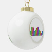 Pittsburgh-Skyline Keramik Kugel-Ornament (Links)