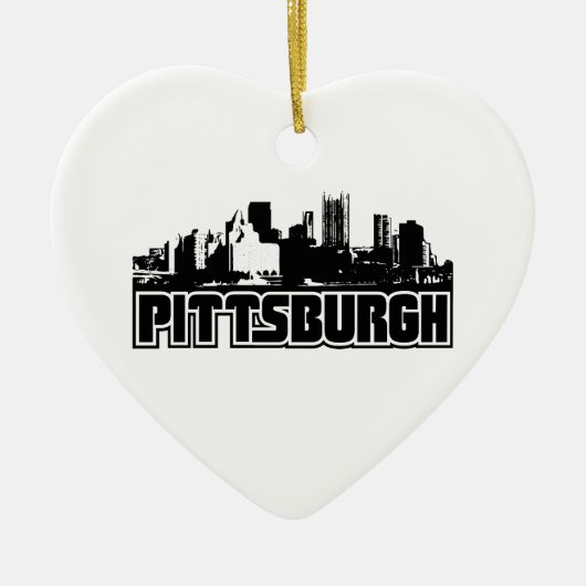 Pittsburgh-Skyline Keramik Ornament (Vorne)