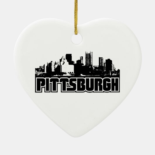 Pittsburgh-Skyline Keramik Ornament (Hinten)