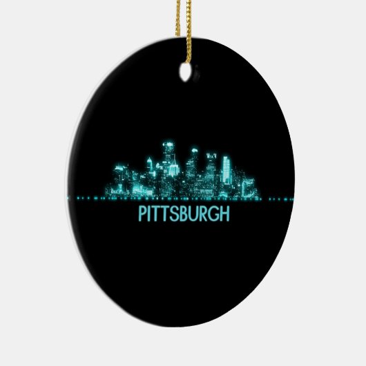 Pittsburgh Skyline Keramik Ornament (Rechts)
