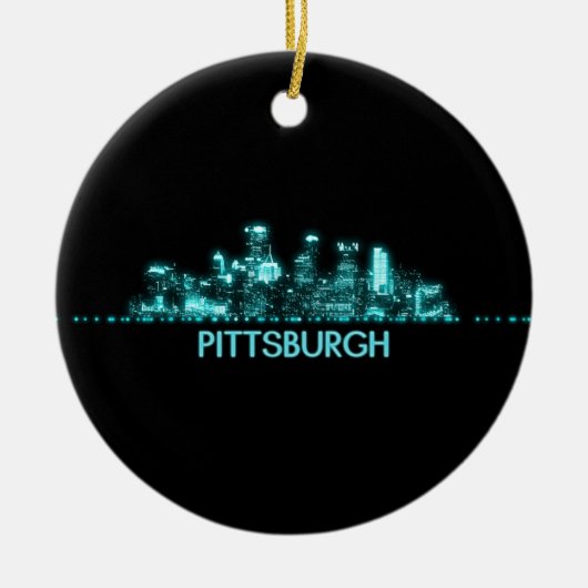 Pittsburgh Skyline Keramik Ornament (Vorne)