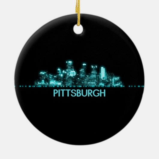 Pittsburgh Skyline Keramik Ornament (Hinten)