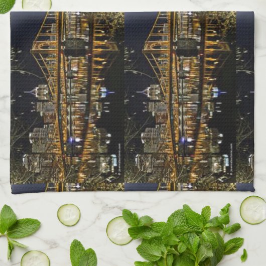 PITTSBURGH SKYLINE KÜCHE TOWEL TERRIBLE GESCHIRRTUCH (Gefaltet)