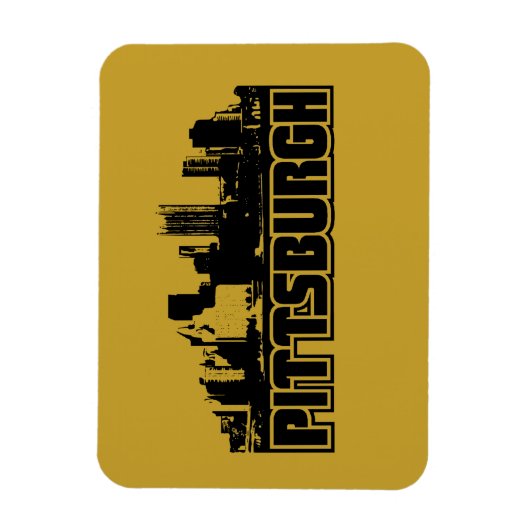 Pittsburgh Skyline Magnet (Vertikal)