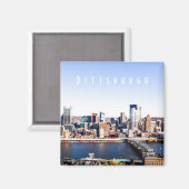 Pittsburgh Skyline Magnet (Vorderseite/Rückseite)