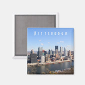 Pittsburgh Skyline Magnet (Vorderseite/Rückseite)