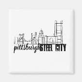 Pittsburgh Skyline Magnet (Vorne)