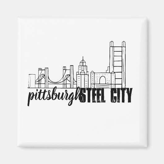Pittsburgh Skyline Magnet (Vorne)