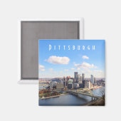 Pittsburgh Skyline Magnet (Vorderseite/Rückseite)