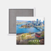 Pittsburgh Skyline Magnet (Vorderseite/Rückseite)
