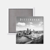 Pittsburgh Skyline Magnet (Vorderseite/Rückseite)