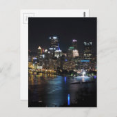 Pittsburgh-Skyline nachts Postkarte (Vorne/Hinten)