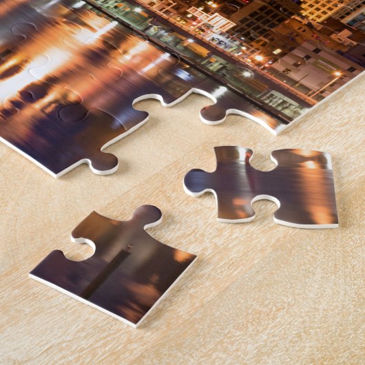 Pittsburgh-Skyline nachts Puzzle (Seite)