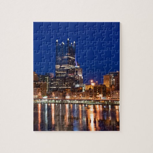 Pittsburgh-Skyline nachts Puzzle (Vertikal)