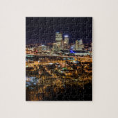Pittsburgh-Skyline nachts Puzzle (Vertikal)