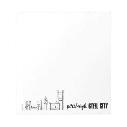 Pittsburgh Skyline Notizblock (Vorderseite)