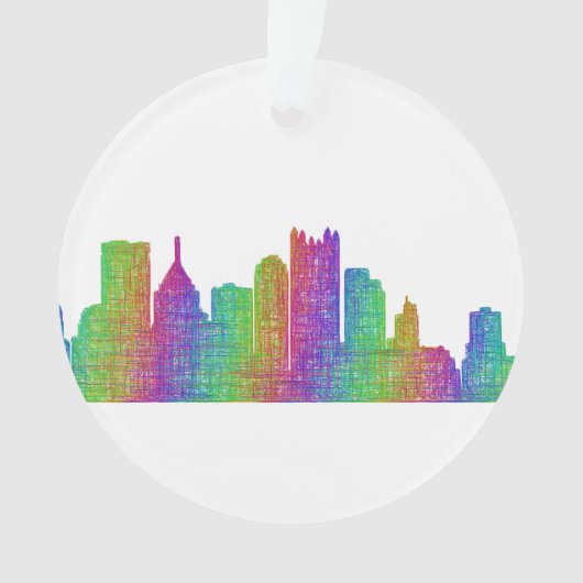 Pittsburgh-Skyline Ornament (Vorderseite)