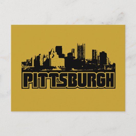 Pittsburgh Skyline Postkarte (Vorderseite)