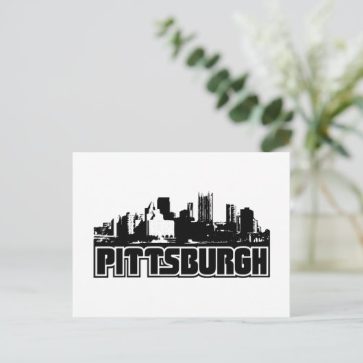 Pittsburgh Skyline Postkarte (Stehend Vorderseite)