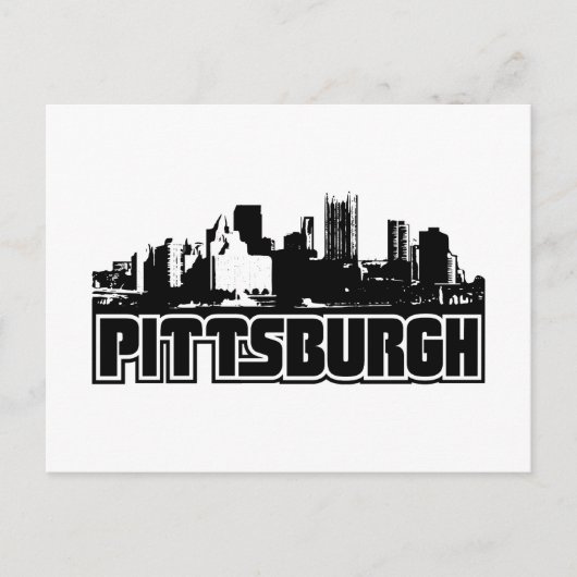 Pittsburgh Skyline Postkarte (Vorderseite)