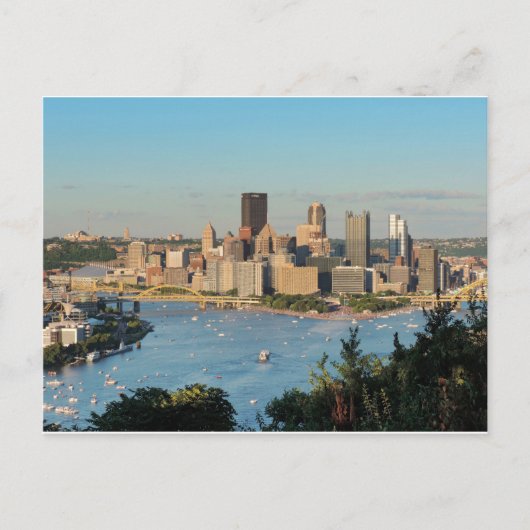 Pittsburgh Skyline Postkarte (Vorderseite)