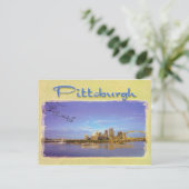 PITTSBURGH SKYLINE POSTKARTE (Stehend Vorderseite)