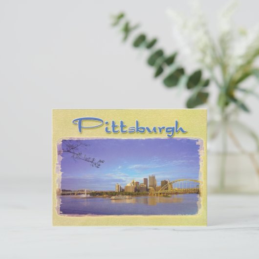 PITTSBURGH SKYLINE POSTKARTE (Stehend Vorderseite)