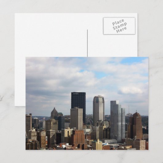 Pittsburgh Skyline Postkarte (Vorne/Hinten)