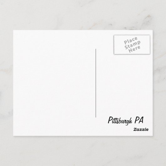 Pittsburgh Skyline Postkarte (Rückseite)