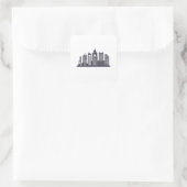 Pittsburgh Skyline Quadratischer Aufkleber (Tasche)