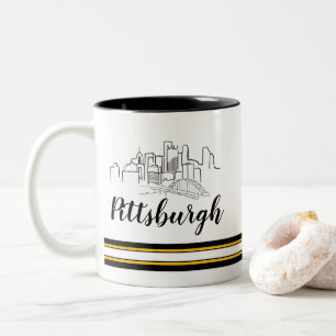 Pittsburgh Skyline Steelers Zweifarbige Tasse