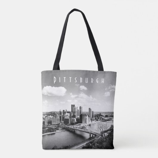 Pittsburgh Skyline Tote Bag Tasche (Rückseite)