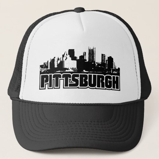Pittsburgh-Skyline Truckerkappe (Vorderseite)