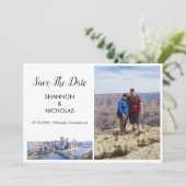Pittsburgh Skyline Verlobung Foto Save the Date (Stehend Vorderseite)