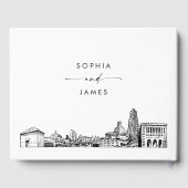 Pittsburgh Skyline Wedding Guest Book Gästebuch (Rückseite)