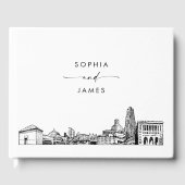 Pittsburgh Skyline Wedding Guest Book Gästebuch (Vorderseite)