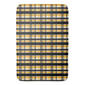 Pittsburgh Sportfan Black Yellow Gold Kariert Badematte (Vorderseite Vertikal)