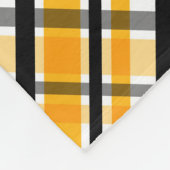 Pittsburgh Sportfan Gelbes Goldschwarz Kariert Fleecedecke (Ecke)