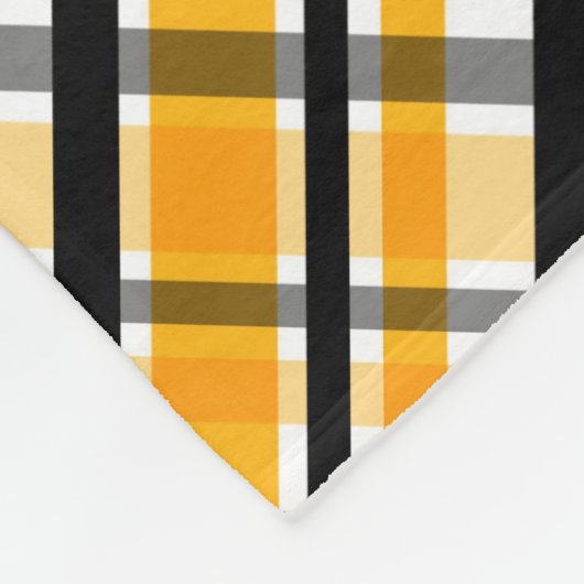 Pittsburgh Sportfan Gelbes Goldschwarz Kariert Fleecedecke (Ecke)