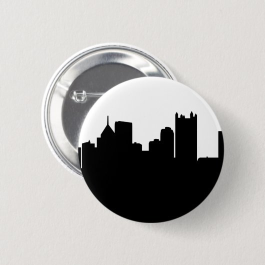 Pittsburgh-Stadt-Skyline Button (Vorne & Hinten)
