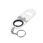 Pittsburgh-Stadt-Skyline Mini Flaschenöffner (Rückseite Schrägansicht)